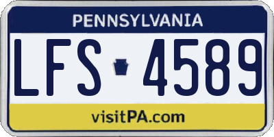 PA license plate LFS4589