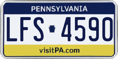PA license plate LFS4590