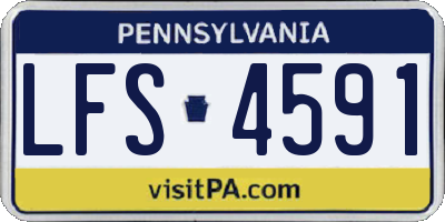 PA license plate LFS4591