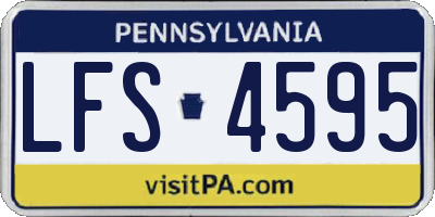 PA license plate LFS4595