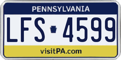 PA license plate LFS4599