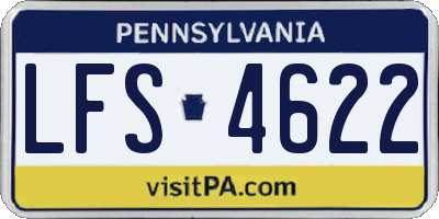 PA license plate LFS4622