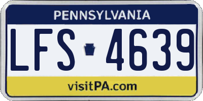 PA license plate LFS4639