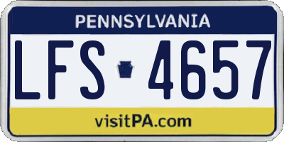 PA license plate LFS4657