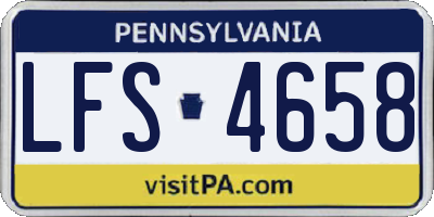 PA license plate LFS4658