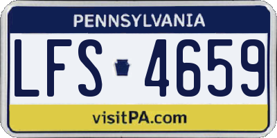 PA license plate LFS4659