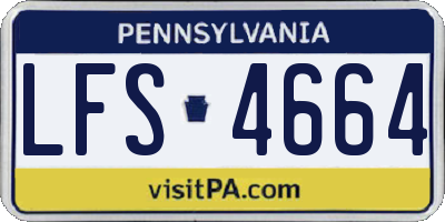 PA license plate LFS4664
