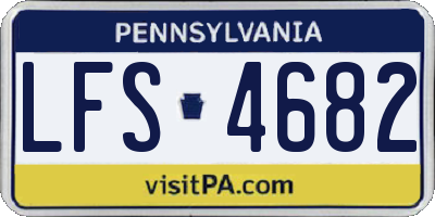 PA license plate LFS4682