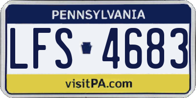PA license plate LFS4683