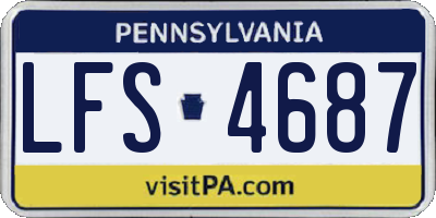 PA license plate LFS4687