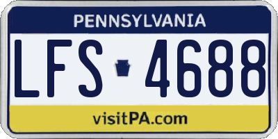PA license plate LFS4688