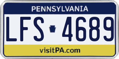 PA license plate LFS4689