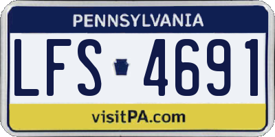 PA license plate LFS4691