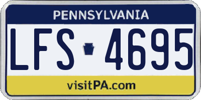 PA license plate LFS4695