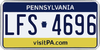 PA license plate LFS4696