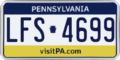 PA license plate LFS4699