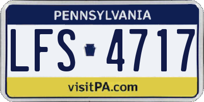 PA license plate LFS4717