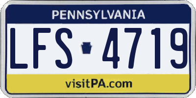 PA license plate LFS4719