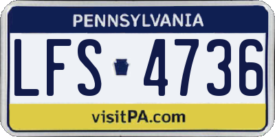 PA license plate LFS4736