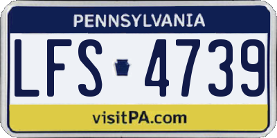PA license plate LFS4739