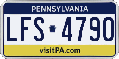 PA license plate LFS4790