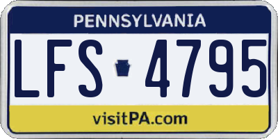 PA license plate LFS4795