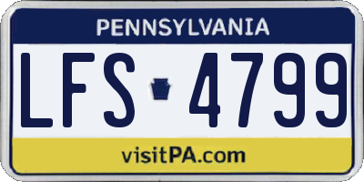 PA license plate LFS4799