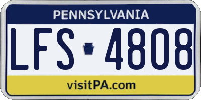 PA license plate LFS4808