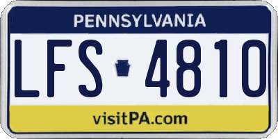 PA license plate LFS4810