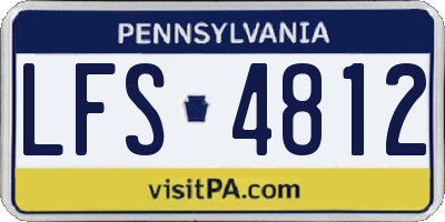 PA license plate LFS4812