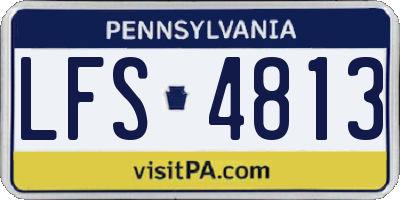 PA license plate LFS4813