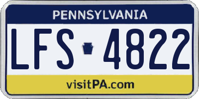 PA license plate LFS4822