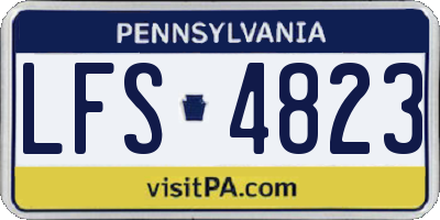 PA license plate LFS4823