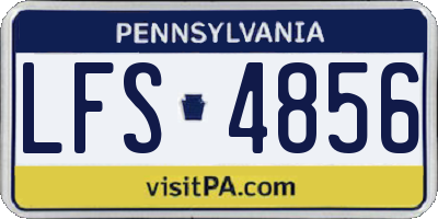PA license plate LFS4856