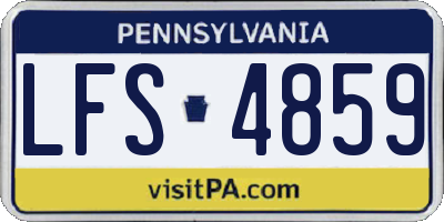 PA license plate LFS4859