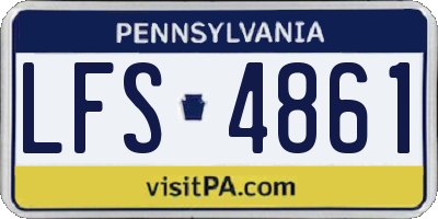 PA license plate LFS4861