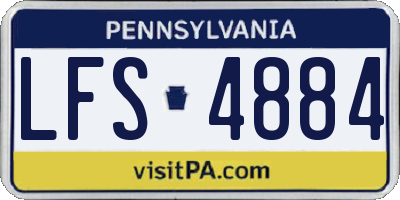 PA license plate LFS4884