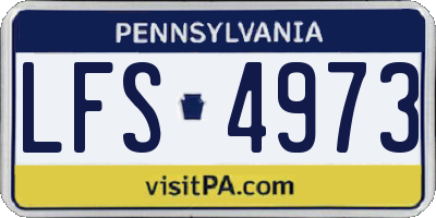 PA license plate LFS4973