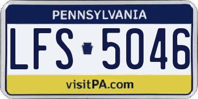 PA license plate LFS5046