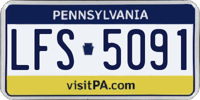 PA license plate LFS5091