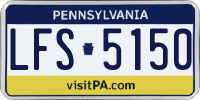 PA license plate LFS5150