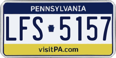 PA license plate LFS5157