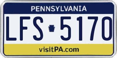 PA license plate LFS5170
