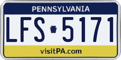 PA license plate LFS5171