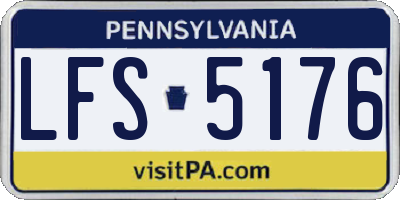 PA license plate LFS5176