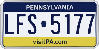 PA license plate LFS5177