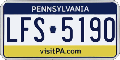 PA license plate LFS5190