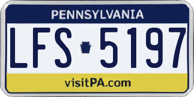 PA license plate LFS5197