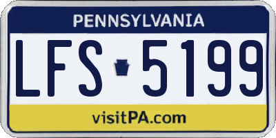PA license plate LFS5199
