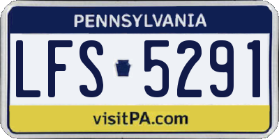 PA license plate LFS5291